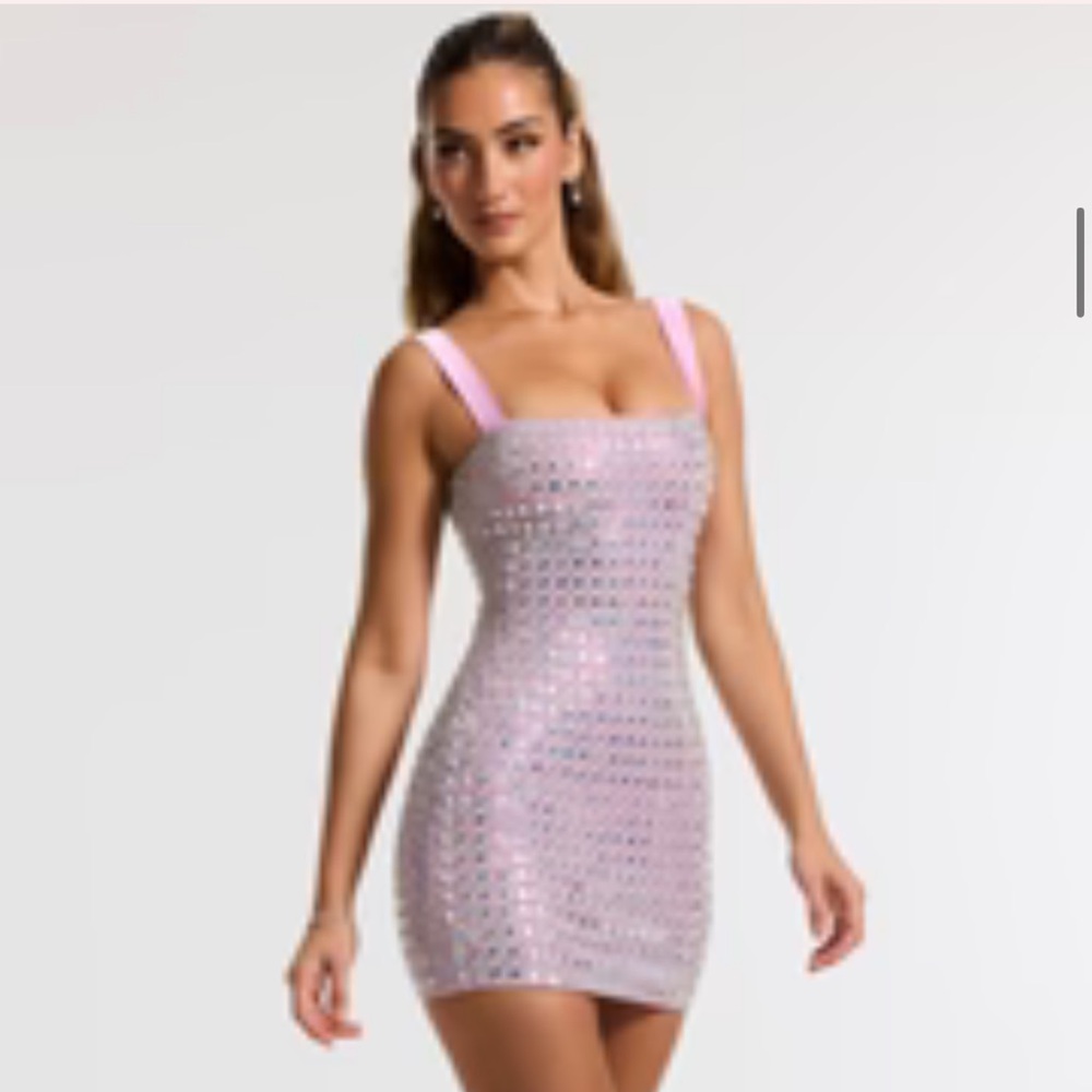Oh Polly Pink Sequin Mini Dress